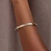 9ct Yellow & White Gold Two-Tone Twist Bangle