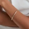 9ct Yellow & White Gold Two-Tone Woven Link Bangle