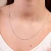 9ct White Gold 20inch Spiga Chain