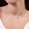 9ct White Gold Diamond Cut Curb Chain