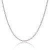 9ct White Gold 1.2mm Diamond Cut 18-20inch Curb Chain