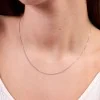 9ct White Gold 0.6mm 18-20inch Box Chain