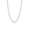 18ct White Gold Freshwater Pearl 8-9.5mm Beaded Necklace
