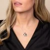 9ct Yellow Gold Mother of Pearl Globe Pendant Necklace