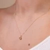 9ct Yellow Gold Freshwater Pearl Shell Pendant Necklace