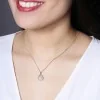 9ct White Gold Pearl and Diamond 0.04ct Drop Pendant
