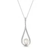 Silver 7-7.5mm Pearl Open Drop Pendant