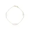 9ct Yellow Gold Mother-of-Pearl Marquise Station Bracelet
