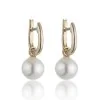 9ct Yellow Gold Freshwater Pearl Drop Earrings