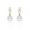 9ct Yellow Gold Freshwater Bouton Link Drop Earrings