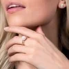 9ct Yellow Gold Freshwater Bouton Link Ring