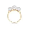 Yellow Gold Plated Triple Pearl Ring