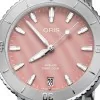 Oris Aquis Date Automatic Pink Dial Steel Bracelet