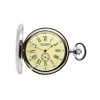 Jean Pierre Chrome Plated Quartz Pocket Watch with Chain D7