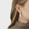 Georg Jensen Reflect Organic Shaped Silver Drop Earrings 20001088