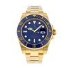 Pre-owned Rolex Submariner Date 40mm Watch 116618LB Gold Blue