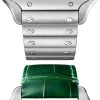 Pre-Owned Santos de Cartier Large Model Green Watch WSSA0062