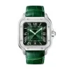 Pre-Owned Santos de Cartier Large Model Green Watch WSSA0062