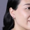 Silver Cubic Zirconia Hoop Earrings