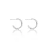 Silver Cubic Zirconia Hoop Earrings
