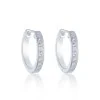 Silver Cubic Zirconia Hoop Earrings