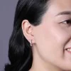 Silver Cubic Zirconia Hoop Earrings