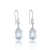 Sterling Silver Cubic Zirconia Teardrop Earrings