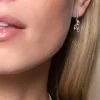 Silver Marquise Cubic Zirconia Drop Earrings