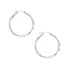 Silver Twist Hoop Earrings