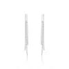 Silver Tassel Drop Earrings