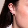 Silver Micro Hoop Earrings
