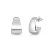 Silver Tapered Chunky Hoop Earrings