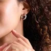 Silver Chunky Hoop Earrings