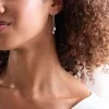 Silver Double Pebble Drop Earrings
