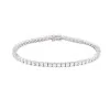 Silver Round Brilliant Cubic Zirconia Tennis Bracelet