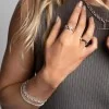 Silver Round Brilliant Cubic Zirconia Tennis Bracelet