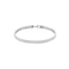 Silver Cubic Zirconia Double Row Tennis Bracelet
