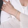 Silver Cluster Cubic Zirconia Bracelet