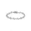 Silver Cubic Zirconia Cluster Bracelet