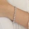Silver Cubic Zirconia Cluster Bracelet