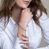 Silver Cubic Zirconia Marquise Cut Bracelet