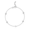 Silver Cubic Zirconia Clover Bracelet