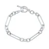 Sterling Silver Twist Link T-Bar Bracelet