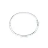 Silver Rub Over Cubic Zirconia Bangle