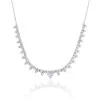 Silver Cubic Zirconia Fancy Drop Necklet