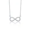 Silver Cubic Zirconia Infinity Necklace