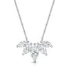 Silver Cubic Zirconia Marquise Pendant