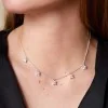 Silver Round Cubic Zirconia Necklet