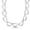 Silver Textured Chain Link Necklet