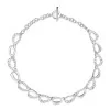 Silver Textured Chain Link Necklet